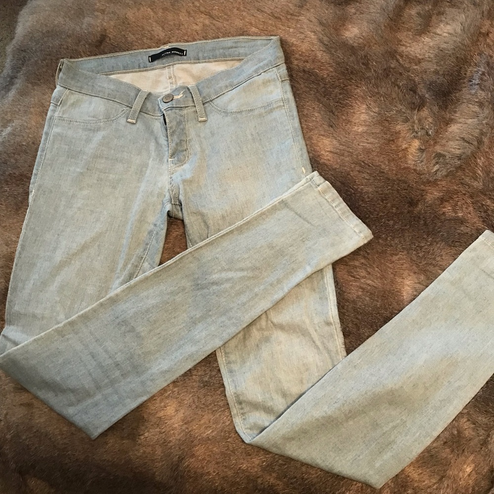 Flying monkey light denim skinny jeans